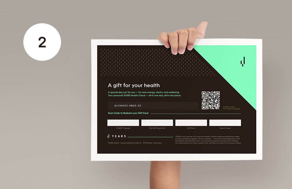 Personalisierte Gift Card erhalten